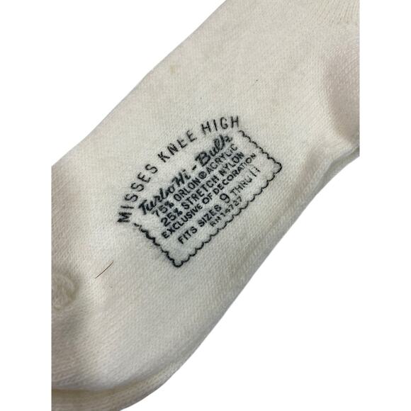 VTG Socks Knee Hi Luxuries Socks 70's NOS 9-11 Colorful Hi Bulk Orlon Acrylic - Picture 5 of 5